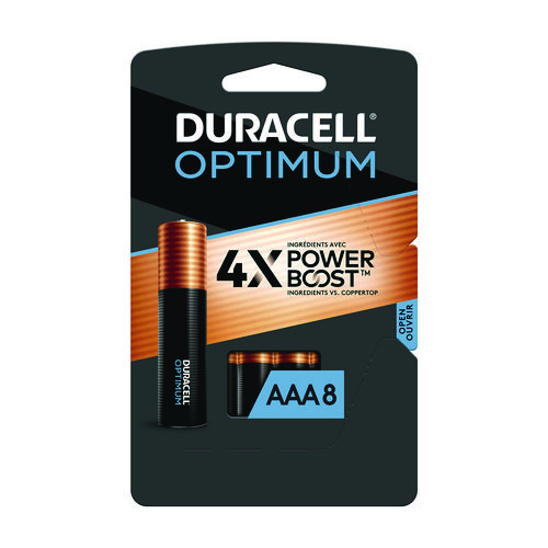 Optimum Alkaline AAA Batteries, 8/Pack