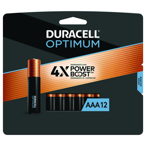 Image of Duracell® Optimum Alkaline Aaa Batteries, 12/Pack