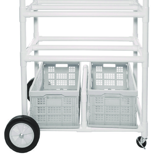 High Impact All-Terrain Heavy-Duty Cart, Plastic, 176 lb Capacity, 19 x 53 x 58, White