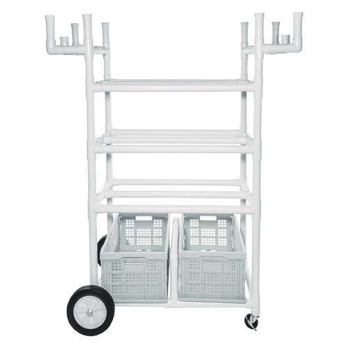 High Impact All-Terrain Heavy-Duty Cart, Plastic, 176 lb Capacity, 19 x 53 x 58, White