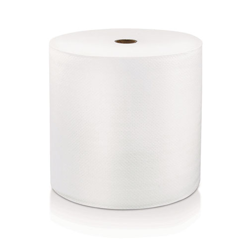 Hard Wound Roll Towel, 1-Ply, 8" x 800 ft, White, 6 Rolls/Carton