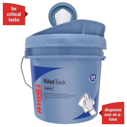 WetTask™ Customizable Wet Wiping System, 3.5 gal, Blue, 2/Carton