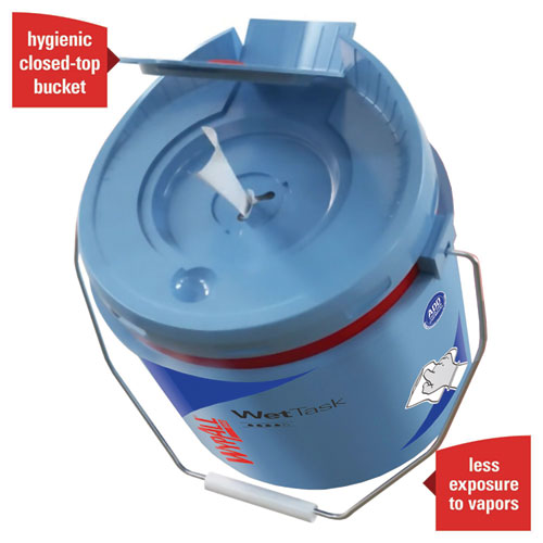 WetTask™ Customizable Wet Wiping System, 3.5 gal, Blue, 2/Carton