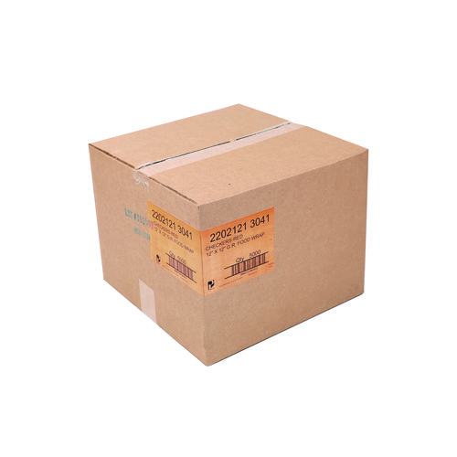 Grease-Resistant Food Wrap, 12" x 12", Red Check, 5,000/Carton