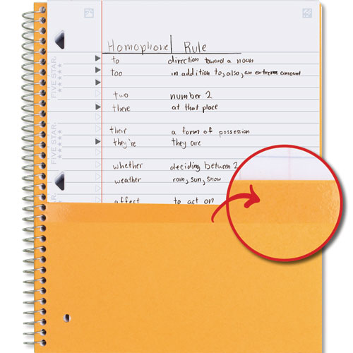 Wirebound Notebook, 3-Subject, Wide/Legal Rule, Assorted Cover Colors, (150) 10.5 x 8.63 Sheets, 3/Pack