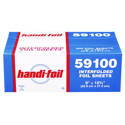 Interfolded Foil Sheets, 55 Gauge, 9 x 10.75, 500 Sheets/Box, 6 Boxes/Carton