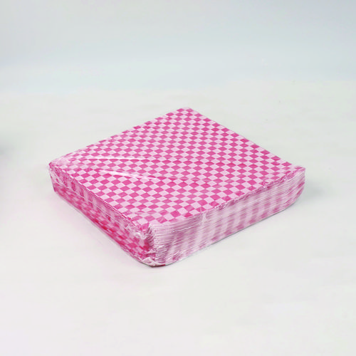 Grease-Resistant Food Wrap, 12" x 12", Red Check, 5,000/Carton