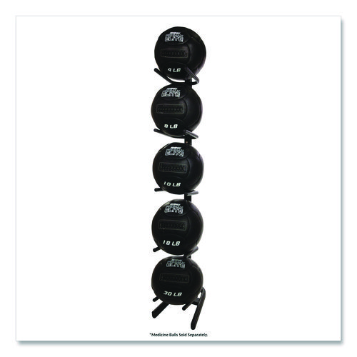 U-Ring Single Medicine Ball Tree, 23" x 22.5" x 64.5", Black