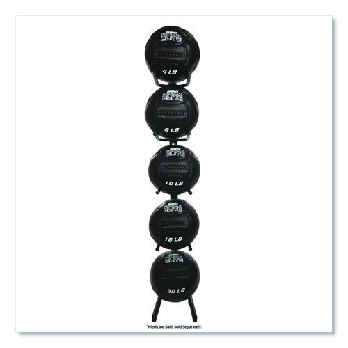 U-Ring Single Medicine Ball Tree, 23" x 22.5" x 64.5", Black