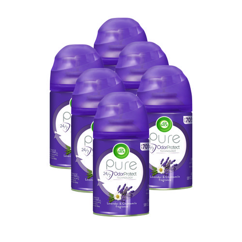 Image of Air Wick® Freshmatic Ultra Automatic Spray Refill, Lavender/Chamomile, 5.89 Oz Aerosol Spray, 6/Carton