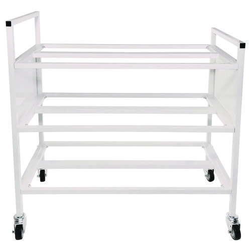Double Wide Cart, Fits Approximately 24 Balls, Metal, 20" x 42" x 44", White