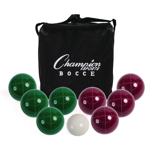 Deluxe Bocce Tournament Set, 4.25" dia Balls, Assorted Colors