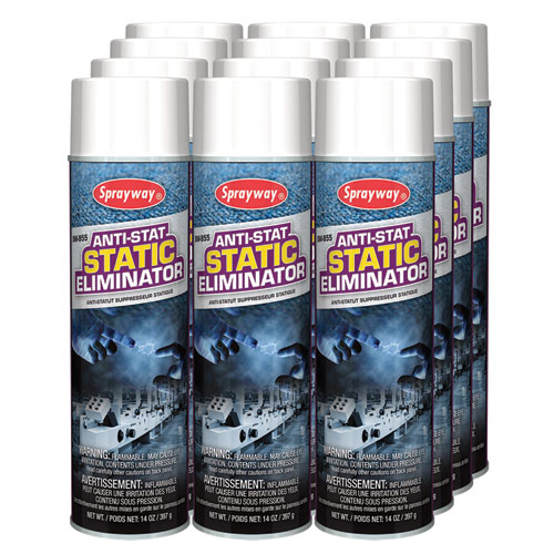 Anti-Stat Static Eliminator, 14 oz Aerosol Can, 12/Carton