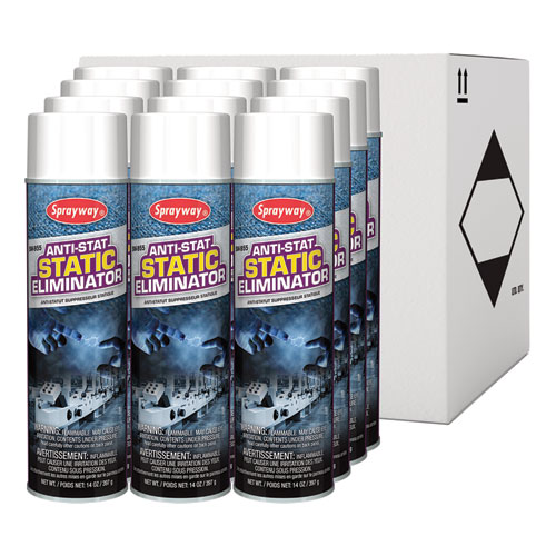 Anti-Stat Static Eliminator, 14 oz Aerosol Can, 12/Carton