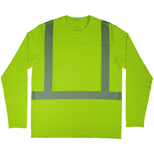Chill-Its 6688 Type R Class 2 Cooling Hi-Vis Sun Shirt with UV Protection, S, Lime, Ships in 1-3 Business Days