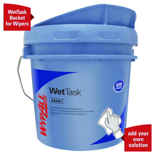 WetTask™ Customizable Wet Wiping System, 3.5 gal, Blue, 2/Carton