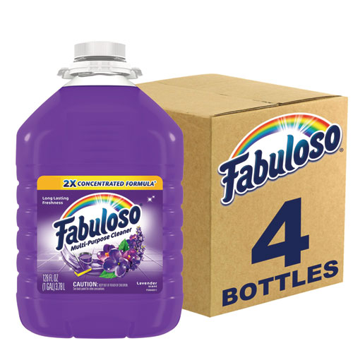 Fabuloso® Multi-Use Cleaner, Lavender Scent, 1 Gal Bottle, 4/Carton