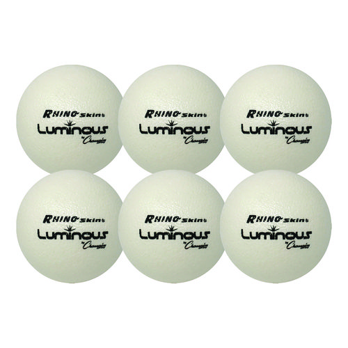 Rhino Skin Luminous Dodgeball Set, 6.3" Diameter, 6/Set