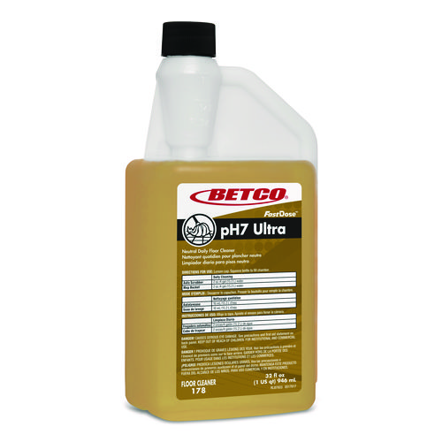 pH7 Ultra Floor Cleaner, Lemon Scent, 32 oz Bottle, 6/Carton