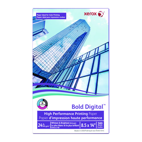Xerox™ Bold Digital Printing Paper, 98 Bright, 24 Lb Bond Weight, 8.5 X 14, White, 500 Sheets/Ream, 8 Reams/Carton