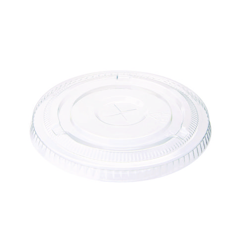Cold Drink Cup Lids, Fits 16 oz Plastic Cold Cups, Clear, 100/Sleeve, 10 Sleeves/Carton