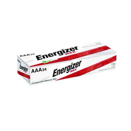 Energizer® Max Aaa Alkaline Batteries, 1.5 V, 4/Pack, 6 Packs/Box