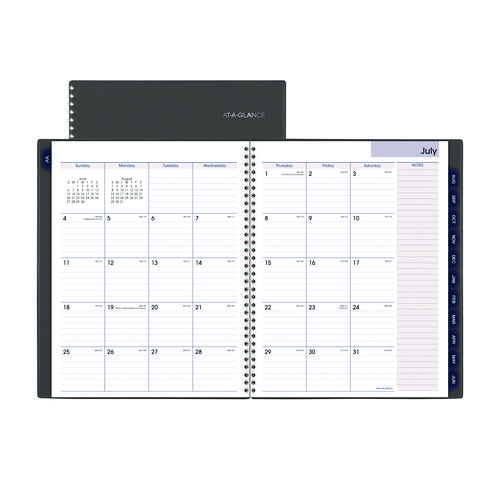 At-A-Glance® Dayminder Academic Weekly/Monthly Desktop Planner, 11 X 8.5, Charcoal Cover, 12-Month (July To June): 2023 To 2024