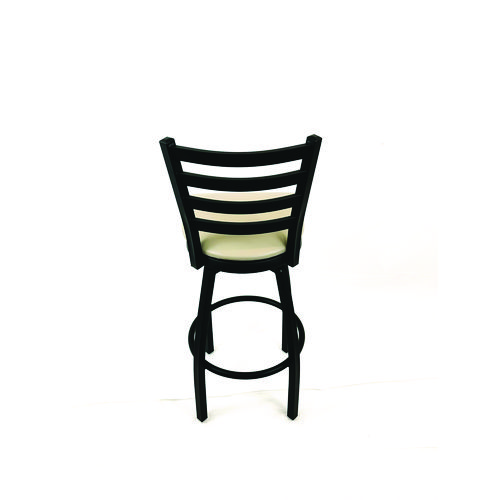 Boggs Series Barstool, Supports Up to 300 lb, 30.5" Seat Height, Taupe Seat, Black Back, Black Base