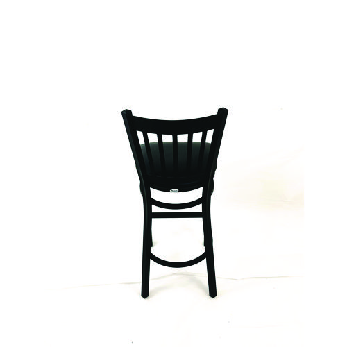 Cobra Series Barstool, Supports Up to 300 lb, 28.5" Seat Height, Black Seat, Black Back, Black Base