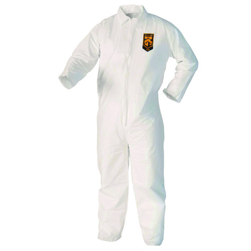 A40 Zipper Front Liquid and Particle Protection Coveralls, 3X-Large, White, 25/Carton