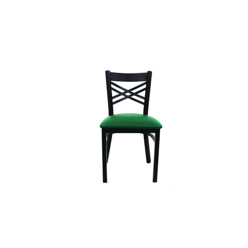 X Series Chair, Supports Up to 300 lb, 18" Seat Height, Green Seat, Black Back, Black Base