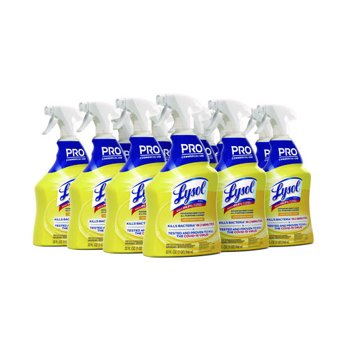 Professional Lysol® Brand Advanced Deep Clean All Purpose Cleaner, Lemon Breeze, 32 Oz Trigger Spray Bottle, 12/Carton