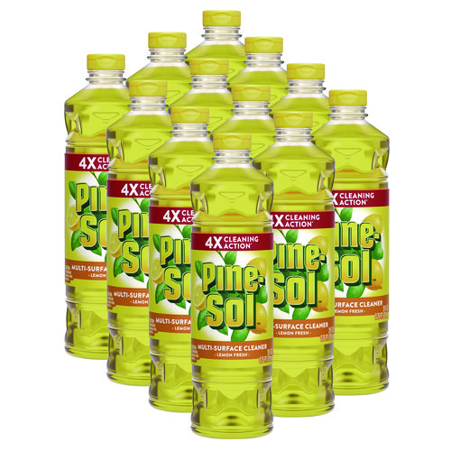 Pine-Sol® Multi-Surface Cleaner, Lemon Fresh, 28 Oz Bottle, 12/Carton