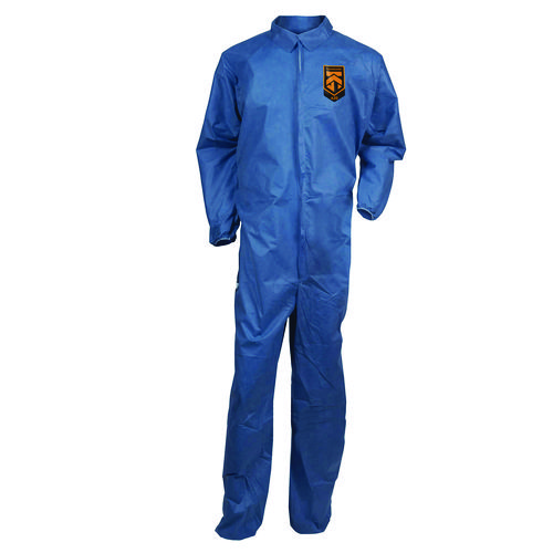 A20 Breathable Particle Protection Coveralls, Zip Front, Elastic Back, Wrists, Ankles, 3X-Large, Blue, 20/Carton