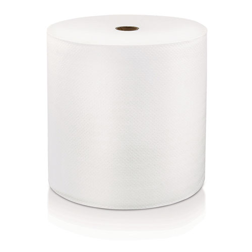 Hard Wound Roll Towel, 1-Ply, 7" x 800 ft, White, 6 Rolls/Carton