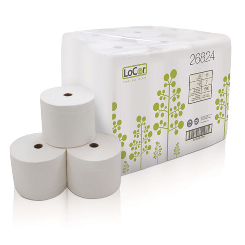 High-Capacity Bath Tissue, 2-Ply, White, 1,500 Sheets/Roll, 18 Rolls/Carton