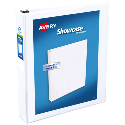 Avery® Showcase Economy View Binder With Round Rings, 3 Rings, 1.5" Capacity, 11 X 8.5, White