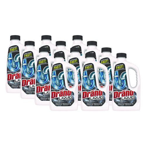 Image of Liquid Drain Cleaner, 32 oz Safety Cap Bottle, 12/Carton