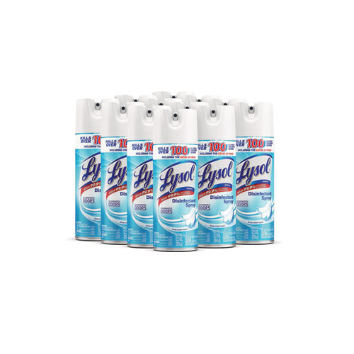 Lysol® Brand Disinfectant Spray, Crisp Linen Scent, 12.5 Oz Aerosol Spray, 12/Carton