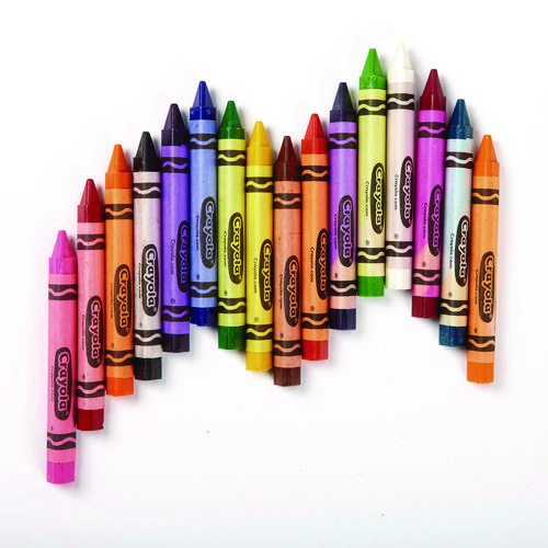 16-Color Triangular Crayons, Assorted, 16/Box