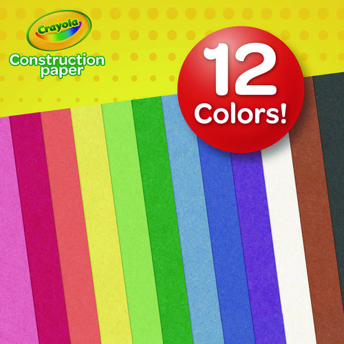 Construction Paper, 9 x 12, Assorted Colors, 240 Sheets/Pack