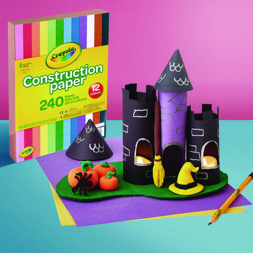 Construction Paper, 9 x 12, Assorted Colors, 240 Sheets/Pack