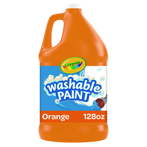Washable Paint, Orange, 1 gal Bottle