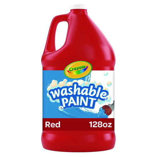 Washable Paint, Red, 1 gal Bottle
