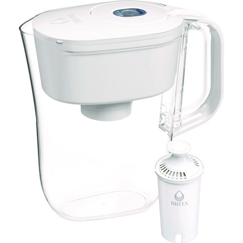 Classic Water Filter Pitcher, 40 oz, 5 Cups, Clear, 2/Carton