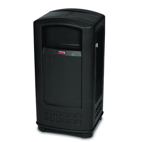 Plaza Jr. Container, 35 gal, Plastic, Black