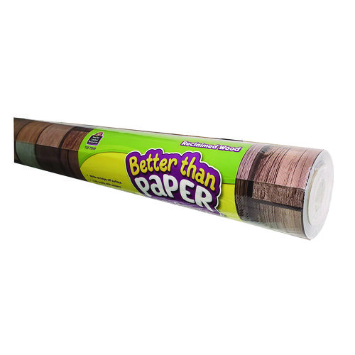 Better Than Paper Bulletin Board Roll, 4 ft x 12 ft, Reclaimed Wood