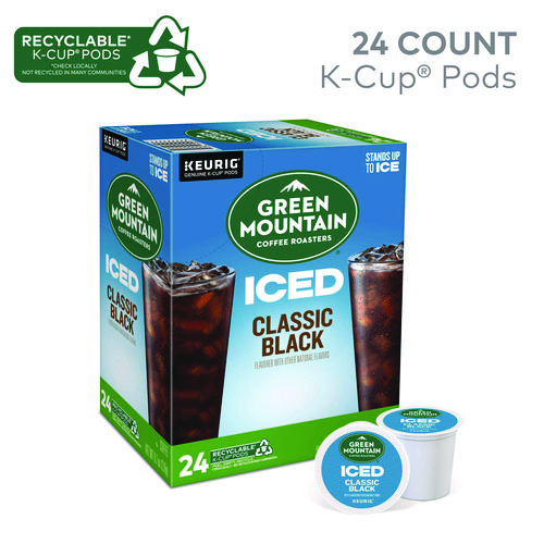 Classic Black Brew Over Ice Coffee K-Cups, 24/Box