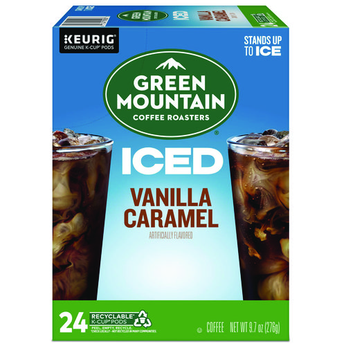 Vanilla Caramel Brew Over Ice Coffee K-Cups, 24/Box