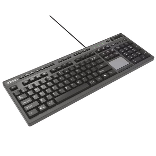 CyberTouch Desktop Keyboard with Touchpad, Black